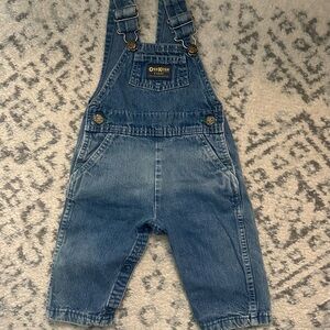 Vintage OshKosh B'gosh Blue Denim Overalls - 24 Months